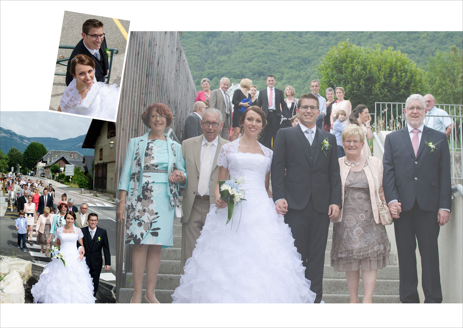 mariage en Bauges : sortie de la mairie