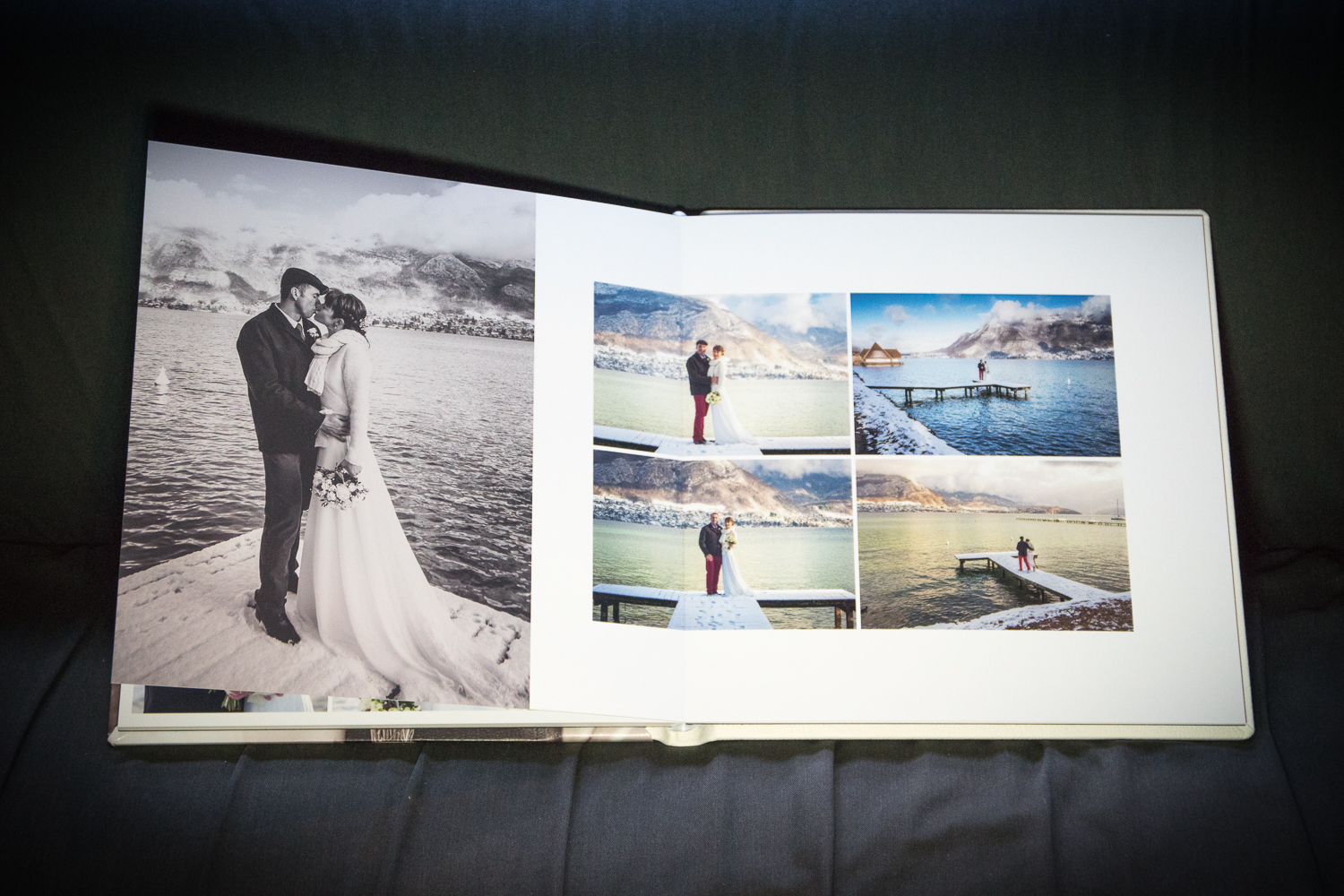Mariage au bord du lac d Annecy : photos de couple sur le ponton du restaurant