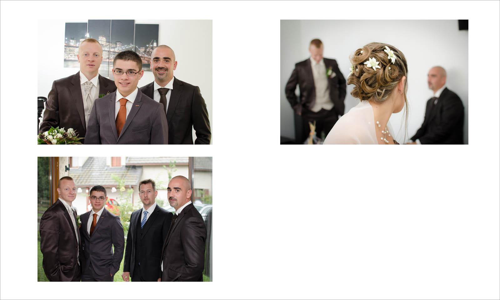 Mariage en Maurienne : quelques photos dans le salon chez les mariés en attendant le beau temps !