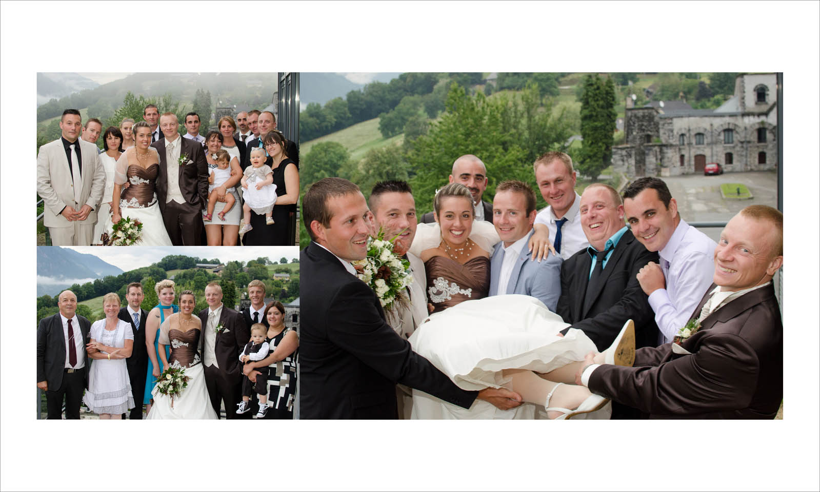 Mariage en Maurienne : quelques photos de groupe après le vin d honneur