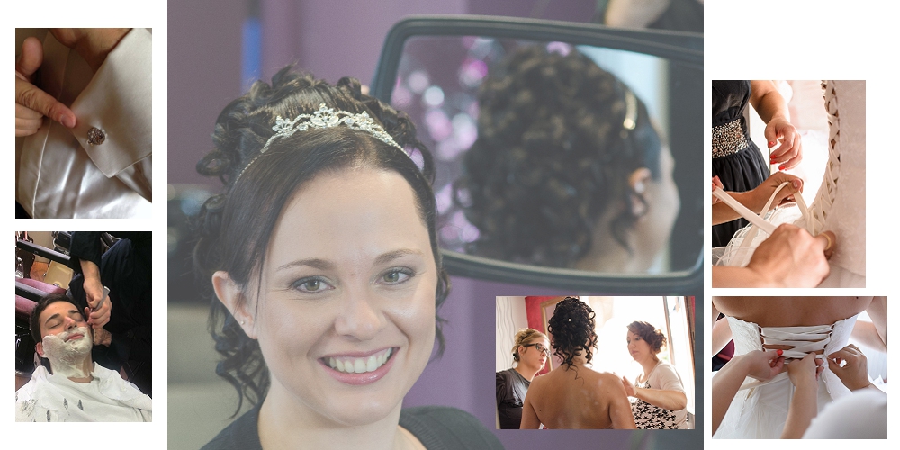 Photographe de mariage à Chambéry : préparation des mariés