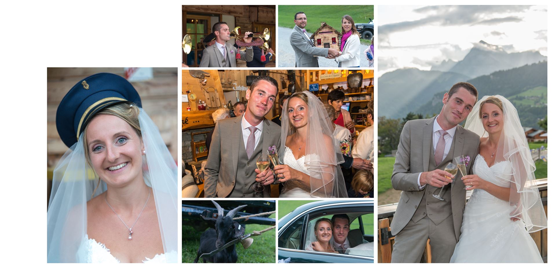 mariage dans une station du Val d Arly : vin d honneur dans un restaurant à Notre-dame-de-Bellecombe