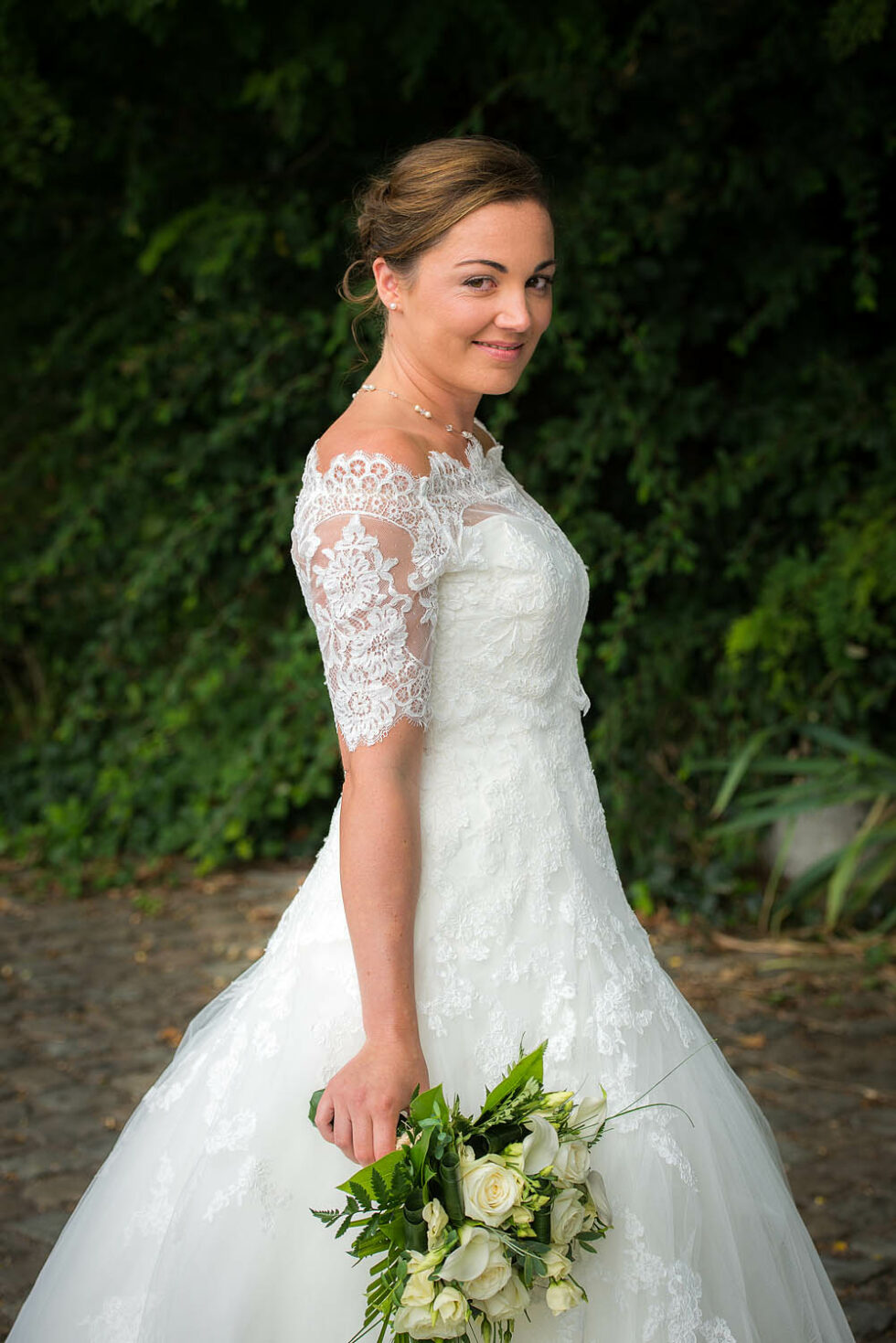 portrait de la mariée, photographe de mariage en Savoie
