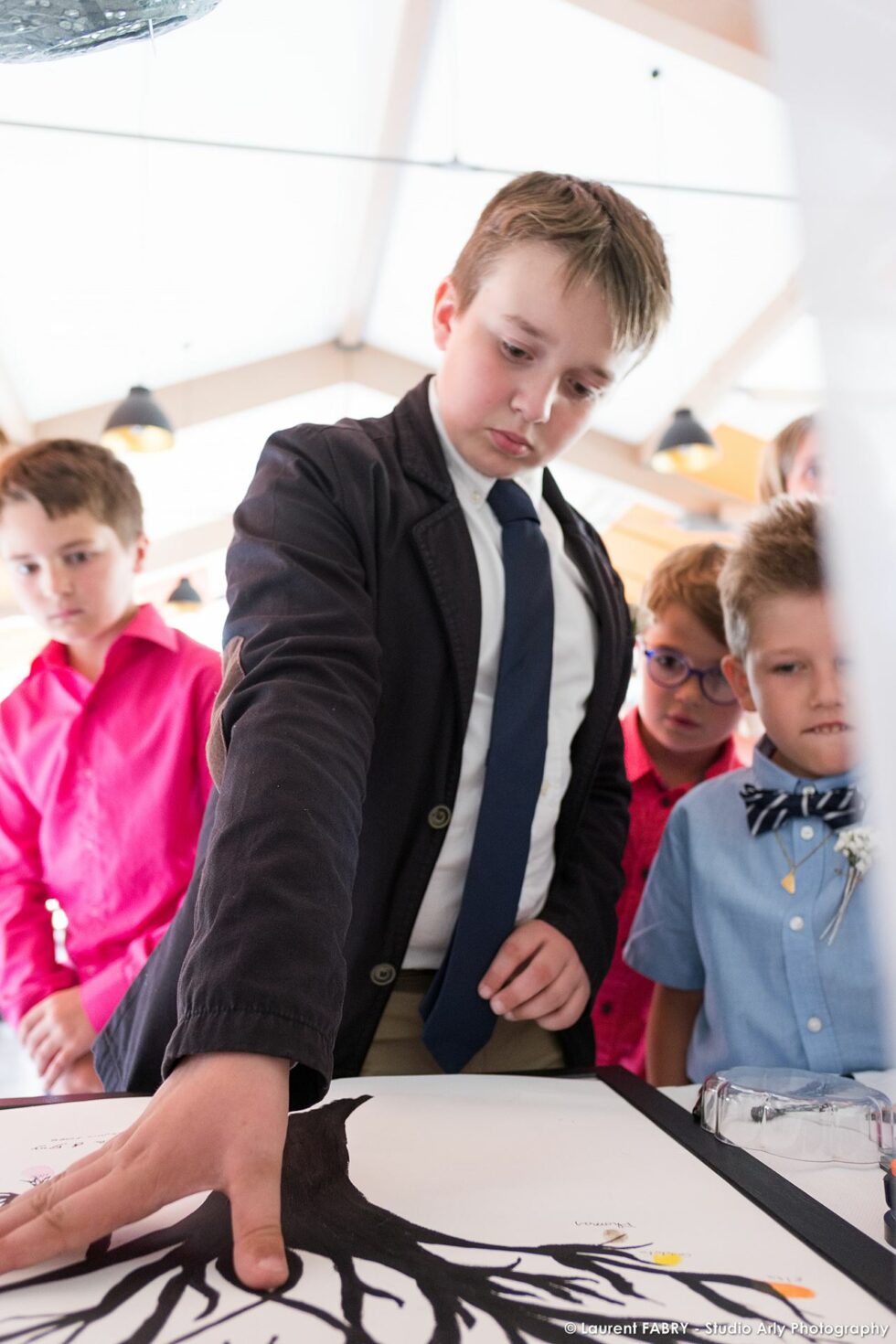 Arbre à empreintes lors d'un mariage dans les Aravis