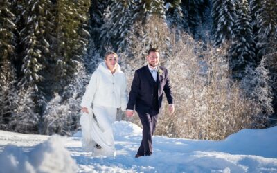 Mariage hivernal à la Giettaz